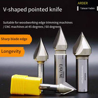 Fraise de précision 3D CNC à 2 dents, revêtement AlTiN, pour rainurage en V et chanfreinage, tête de coupe pour machine de gravure, OEM avec emballage en boîte