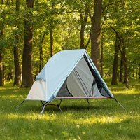 Moustiquaire gonflable portable légère imperméable à double couche de protection UV pour une personne, tente de camping quatre saisons