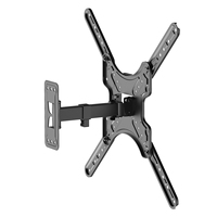 CHARMOUNT Support mural pour téléviseur à bras unique pivotant de haute qualité adapté au support de téléviseur LCD 26-55 pouces Support d'écran de moniteur