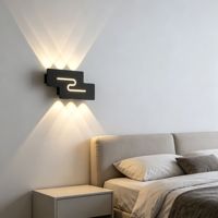 Apliques de Pared LED Minimalistas de Diseño Moderno, Lámpara de Pared de Proyección de Sombra de Aluminio para Sala de Estar y Dormitorio
