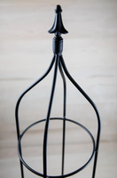 Obélisque de jardin en métal noir, treillis extérieur en fer pour plantes grimpantes, support pour roses et vignes, décoration de patio et de jardin