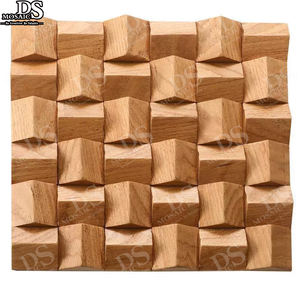 Carreaux muraux en bois 3D Grande mosaïque en bois d'oud George Carreaux en bois Restaurant Hôtel Chambre Salon Panneau de dosseret Mosaïque murale - Product Image 5