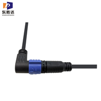 L90 ° Conector M20, Adaptadores de 2, 3 y 4 Pines, Par de Cables, Panel Macho Hembra, Enchufe, Cable Eléctrico, Conector Impermeable IP67