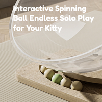 Lit pour chat moderne en forme de capsule spatiale, très transparent, avec jouet balle, double usage chaud/froid quatre saisons, grande capacité, en carton