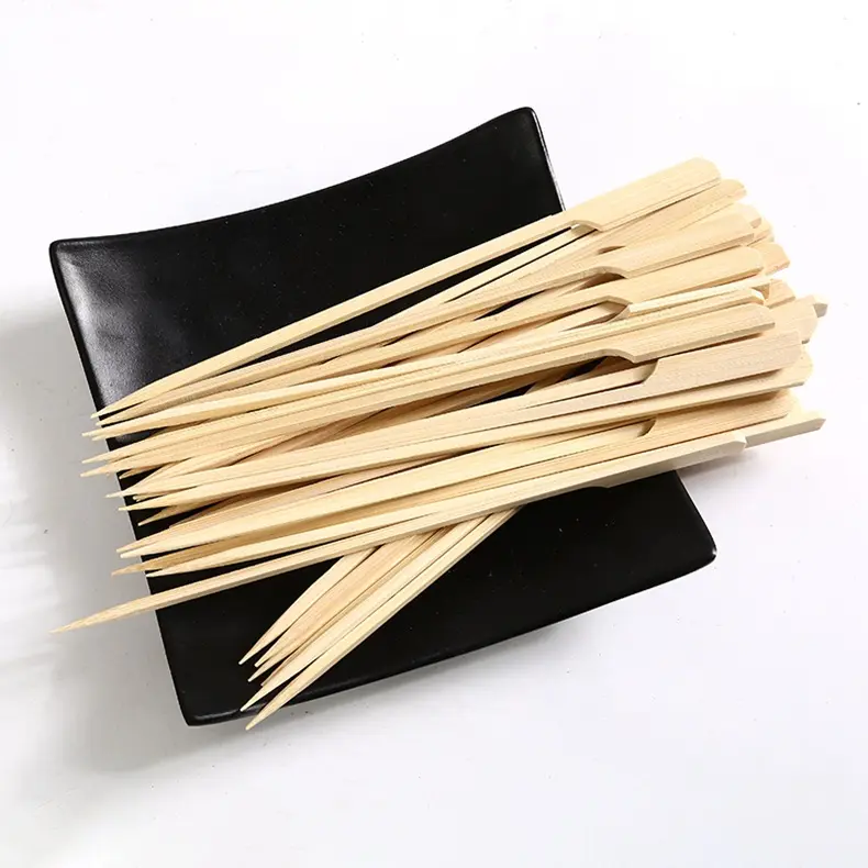 Paddle Teppo Skewer Flat Bamboo Sticks Manufacturer Paddle Bamboo Skewer Kebab Chinese Orange Stick