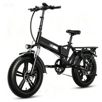 Vélo électrique à pneus larges de 20 pouces, cadre en alliage d'aluminium, 48V 500W, batterie au lithium 7 vitesses, vélo de montagne à suspension intégrale