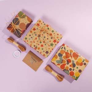 Rollo de papel de regalo Kraft de cumpleaños-80gsm 43x300cm | Embalaje de regalo personalizado al por mayor a granel | Estampado de animales bonitos - Product Image 1