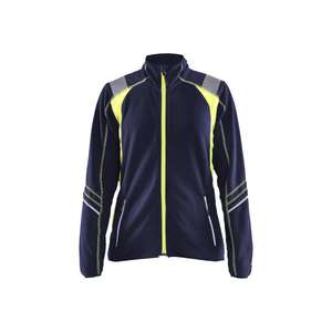BLAKLADER - 497310108933XL Veste micropolaire femme Bleu marine/Jaune haute visibilité-EAN 7330509684269 WORK JACKETS - Product Image 1