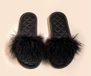 Luxury Fairy-Tale <strong>Slippers</strong> for Women Bride Bridesmaid <strong>Slippers</strong> <strong>with</strong> <strong>Feather</strong> One-Strap Design - Product Image 4