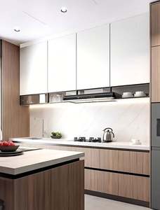 Armoires de cuisine en bois Armoires de rangement complet Organisation réfléchie Armoires de cuisine pour appartement personnalisées pour la maison - Product Image 3