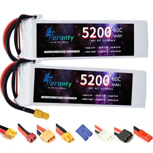 Batería de estado sólido de 11.1V 5200MAH 4S 60C para coche, cuadricóptero, dron, avión RC, barco, juguetes con enchufe XT60/XT90/T - Product Image 1