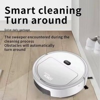 Aspirateurs robots intelligents pour la maison, nettoyage automatique des sols humides/secs avec fonction de lavage et de balayage, humidificateur intégré, fonctionne sur batterie