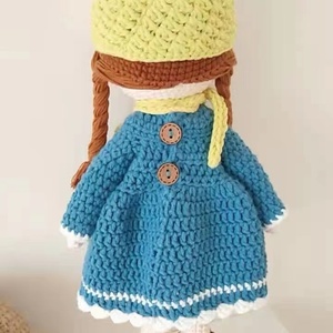 BoTu fai da te fatto a mano fai da te gancio bambola in maglia 37cm bambola alta ragazza bambola creativa materiale confezione o peluche rifinito - Product Image 4