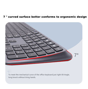 คีย์บอร์ดไร้สายแบบ Ergonomic รุ่นใหม่ ปี 2025 ขนาดเต็ม 109 ปุ่ม รองรับบลูทูธคู่ เงียบแบบเยอรมัน - Product Image 3