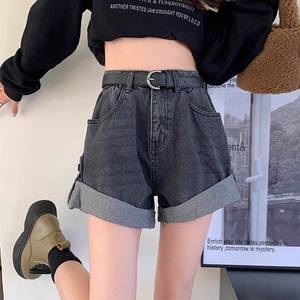 Mùa Hè Retro Kỹ Thuật Số In Ấn Cao Eo Denim Quần Short Cho Phụ Nữ Mỏng Phù Hợp Và Sexy Phong Cách Giản Dị Skinny Giải Trí Phong Cách - Product Image 4