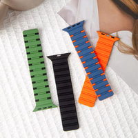 Profitez d'un joli bracelet de montre magnétique en silicone I Watch Ultra 2 7/8/9/10 Bracelet de remplacement 42/44/45/49mm pour bracelet Apple Watch