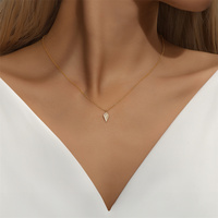 Nouvelle arrivée 925 tendance ronde géométrie Zircon 18K collier jeune fille