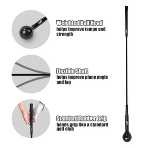 Balle d'entraînement de golf, équipement d'entraînement de golf lesté à tige flexible pour la vitesse, le rythme et la correction de l'axe de swing - Product Image 3