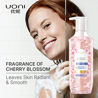 Gel douche personnalisé de luxe Gel douche parfumé hydratant blanchissant Gel douche nourrissant à la fleur de pétale naturelle