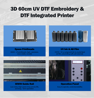 Printer Multifungsi Printpro UV DTF 3D Bordir Printer UV DTF Kecepatan Tinggi Mesin Cetak Stiker untuk Bordir Kaos