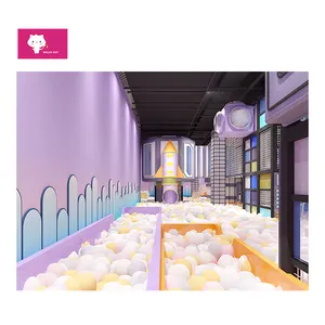 Space style Children Playground Electric Toy Game Jumping Mat Indoor Softplay Equipment Ball Pit Naughty Castle with Sand Pool