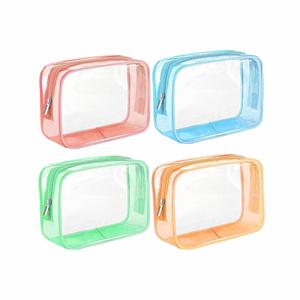 Travel <b>Toiletry</b> <b>Storage</b> Organizer Tsa Transport Approved Transparent Zipper Color Makeup Cosmetic Bag - Product Image 1