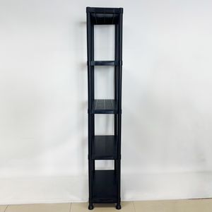 4/5단 블랙 플라스틱 차고 수납 선반 스토리지 유닛 창고 주방 수납 랙 - Product Image 4