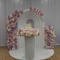 Arche de fleurs artificielles bleues, arrangement floral de jardin, rose, décorations de fête, toile de fond pour anniversaire, mariage, décoration de la maison, chemin de table fleuri