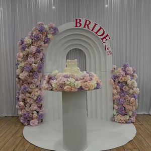 Arche de fleurs artificielles bleues, arrangement floral de <span class=keywords><strong>jardin</strong></span>, rose, décorations de fête, toile de fond pour anniversaire, mariage, décoration de la maison, chemin de table fleuri - Product Image 5