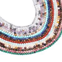 Perles de pierres précieuses rondes à facettes en quartz de 4mm de couleur 12 pouces 105 perles perles de pierre