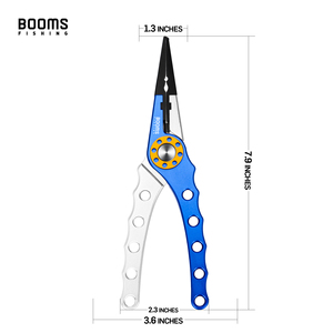 Booms Fishing X01 Aluminum Fishing Pliers with Sheath and Lanyard Blue 20cm Fishing Line <b>Cutters</b> - Product Image 6