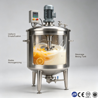 Cuve de mélange de liquides pour boissons en acier inoxydable sanitaire SS304, cuve de mélange de jus, de boissons et de lait avec certification sanitaire ASME CE