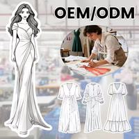 Robe d'été 2026 style ethnique bohème, robe de plage courte ample imprimée à col en V tendance, service OEM et ODM disponible