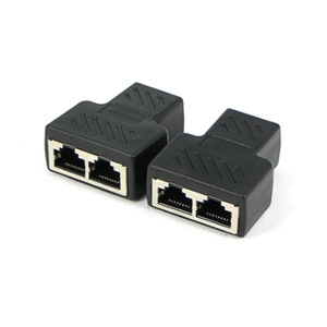 ตัวแยกเครือข่าย Rj45 8P8C 2 พอร์ต อะแดปเตอร์เชื่อมต่ออีเธอร์เน็ตสำหรับอุปกรณ์เครือข่ายคอมพิวเตอร์ - Product Image 1