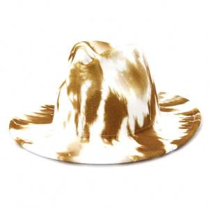 Chapeau cloche ajustable en organza tie-dye coloré X1670 avec large bord et ruban et cordon pour les voyages en extérieur et un style décontracté - Product Image 1