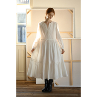 Robe longue élégante en coton antistatique, taille haute à lacets, style vintage, design français, pour club et quotidien, taille unique, personnalisable, échantillon