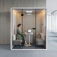 Cabine de bureau insonorisée, cabine acoustique, cabine téléphonique, cabine d'intimité, réduction du bruit, cabine respirante en aluminium, espace de travail moderne