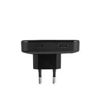 Cargador de Pared Ultra Delgado GaN, Enchufe Europeo, 35W, Cargador de Viaje Plegable y Delgado con Dos Puertos Tipo C para Teléfono Móvil