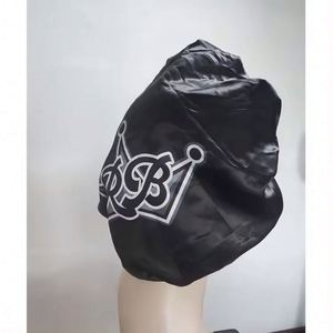 Gorro de Dormir de Seda de Alta Calidad de 36 cm con Logotipo de Diseñador, Doble Capa, Elástico e Irreversible, Gorro de Satén Personalizado para el Cabello - Product Image 4