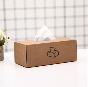 Pliant Boîte de Mouchoirs En Papier BRICOLAGE pour L'usage À La Maison Salle à manger Stockage Boîte <span class=keywords><strong>Kraft</strong></span> - Product Image 2