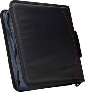 Étui Case-it pour classeur à 3 anneaux de 3 pouces, 400 pochettes, étui étanche à fermeture éclair pour cartes de sport, idéal pour l'école - Product Image 1