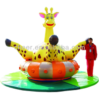 Cheer Amusement Château gonflable pour enfants Équipement de terrain de jeu intérieur avec jouet Go-Around