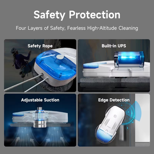 Nettoyeur de vitres robotisé électrique T10 <span class=keywords><strong>Pro</strong></span> double pulvérisation pour extérieur et usage domestique, moteur sans balais, technologie de détection des bords contrôlée par application, pour voiture - Product Image 5