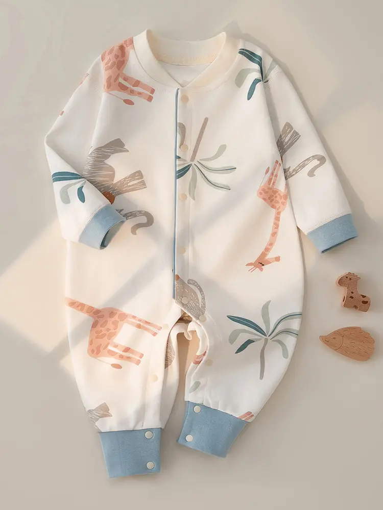 Bebek oneoneilkbahar ve sonbahar bebek kemiksiz uzun kollu gezi giysileri çocuk pijama sonbahar giysileri yenidoğan giysileri