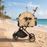 Poussette pliable pour animaux de compagnie en métal SBB C330L |   Détachable |   Chariot portable pour chats et chiens en extérieur