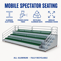 Tribune de stade en aluminium mobile pour événements temporaires, aire de jeux pour écoles de sport
