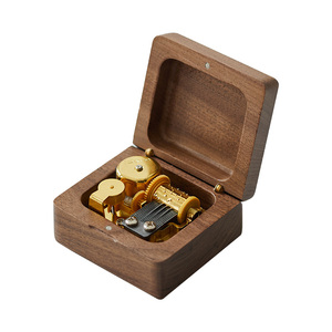 Birthday Gift Decoration Handmade wooden canon Music Box Mechanism Musical Wind Up Music Box Gift for Friends