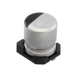 Condensateur SMD UWD1A330MCL1GS 33 uF 20% 10V à montage en surface, canal fabricant, en aluminium - Product Image 1