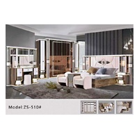 Ensemble de chambre à coucher de style moderne et luxueux, design tendance, en MDF, pour la maison, grand ensemble de chambre à coucher