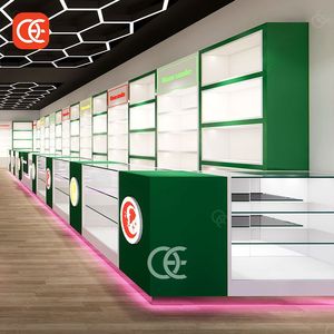 Vitrines à tabac modernes Narguilé en verre Luminaire de magasin <span class=keywords><strong>Smok</strong></span> Boutique Vitrine à cigares Fournitures pour magasins de tabac - Product Image 2